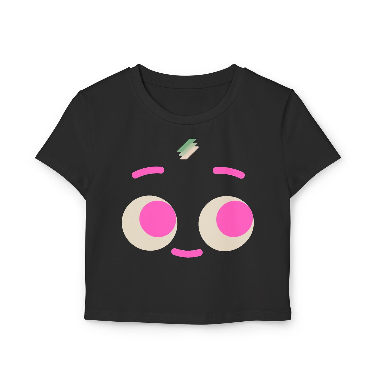 Women's Tee: Bright Eyes Playful Pop Art Expression