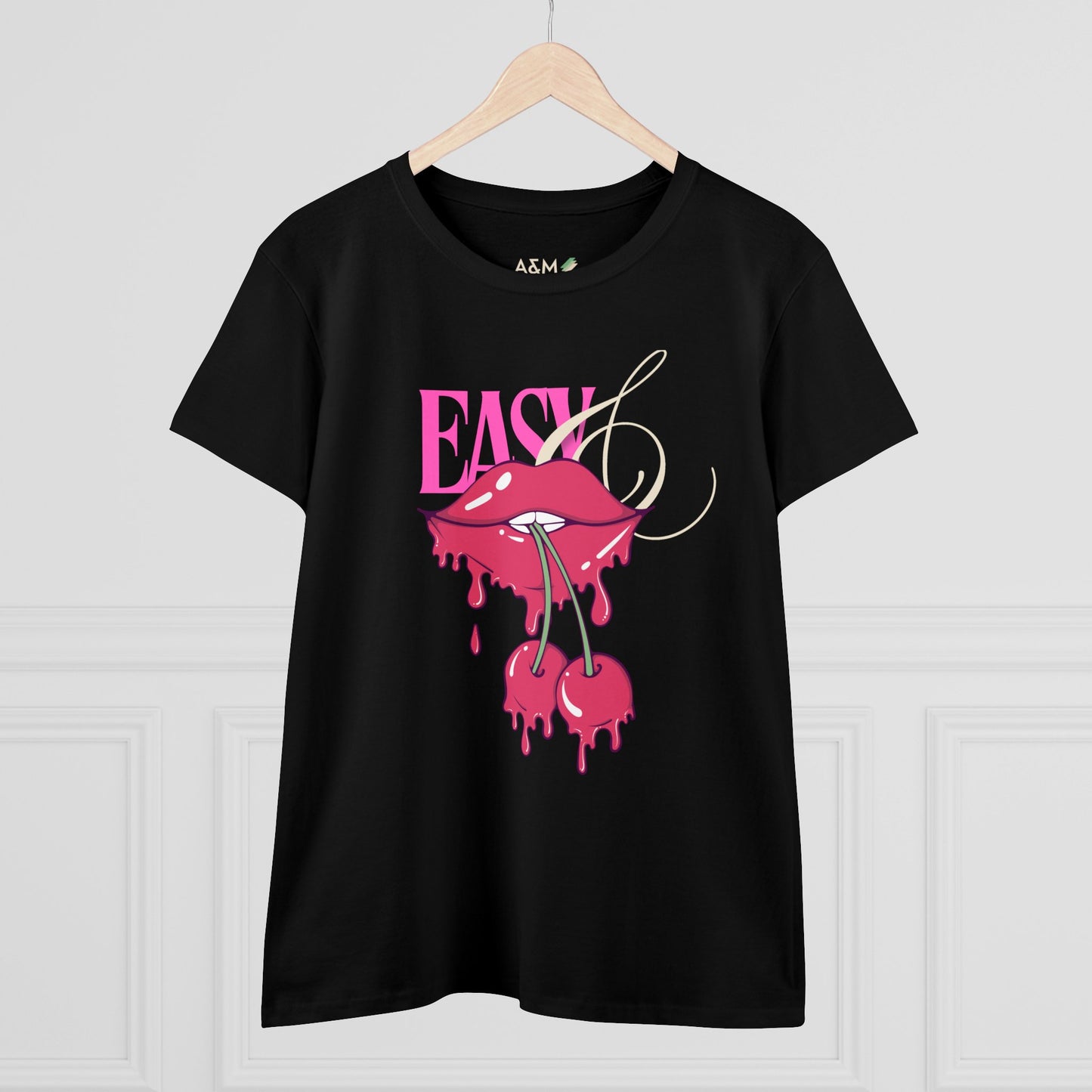 Easy Cherry Lips Tee | Midweight Cotton