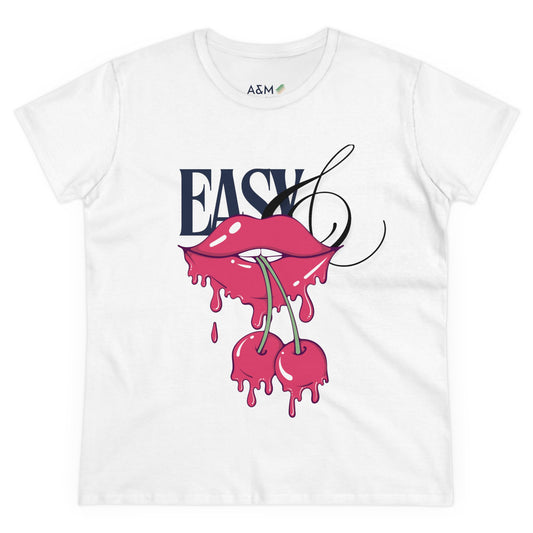 Easy Cherry Lips Tee | Midweight Cotton