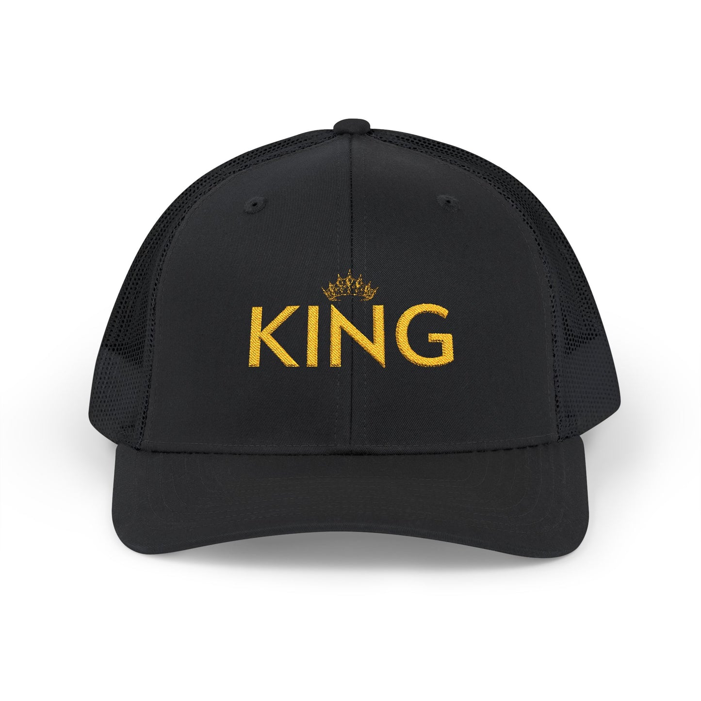 King Trucker Cap - Classic Black Adjustable Baseball Hat