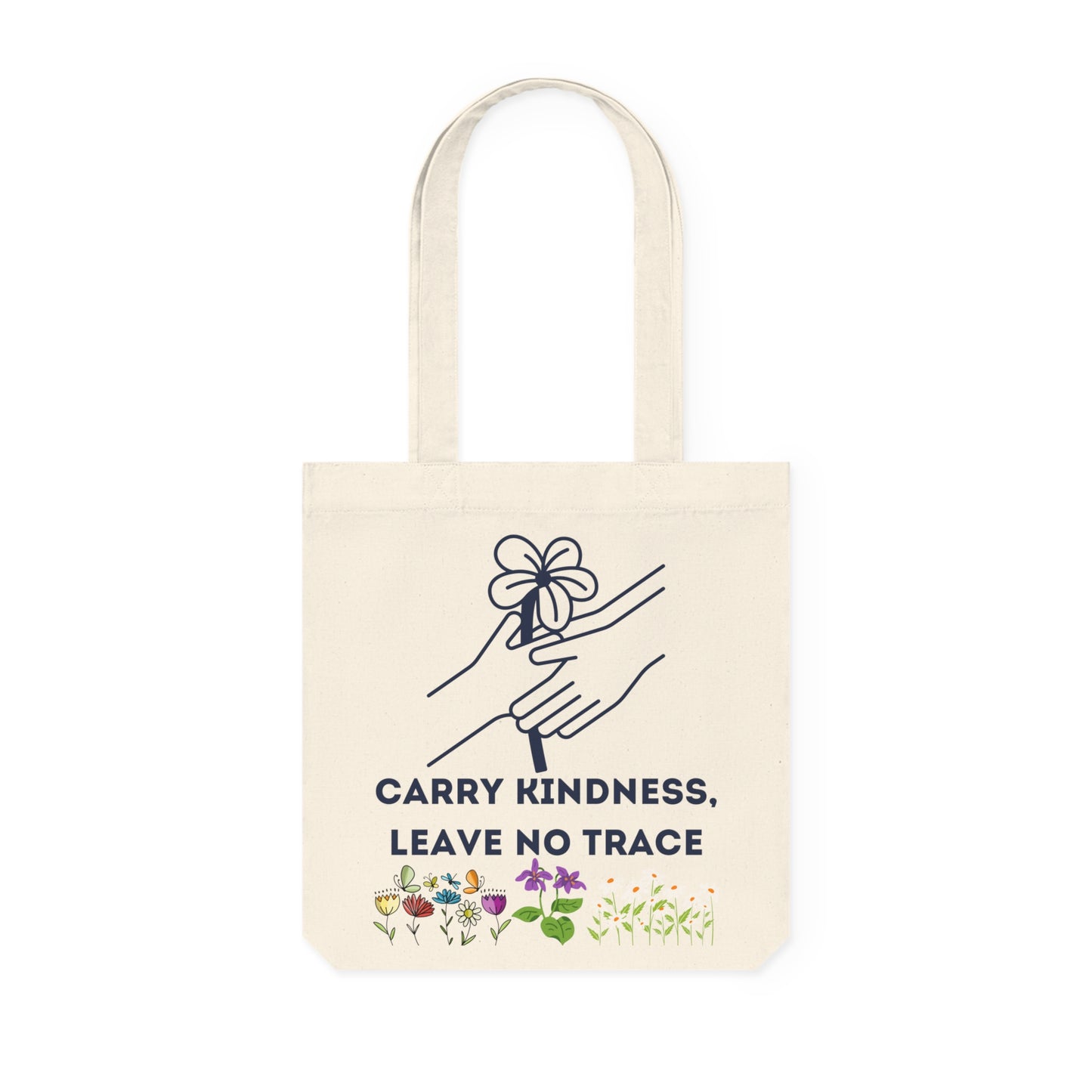 Woven Tote Bag - Carry Kindness Eco-Friendly Bag