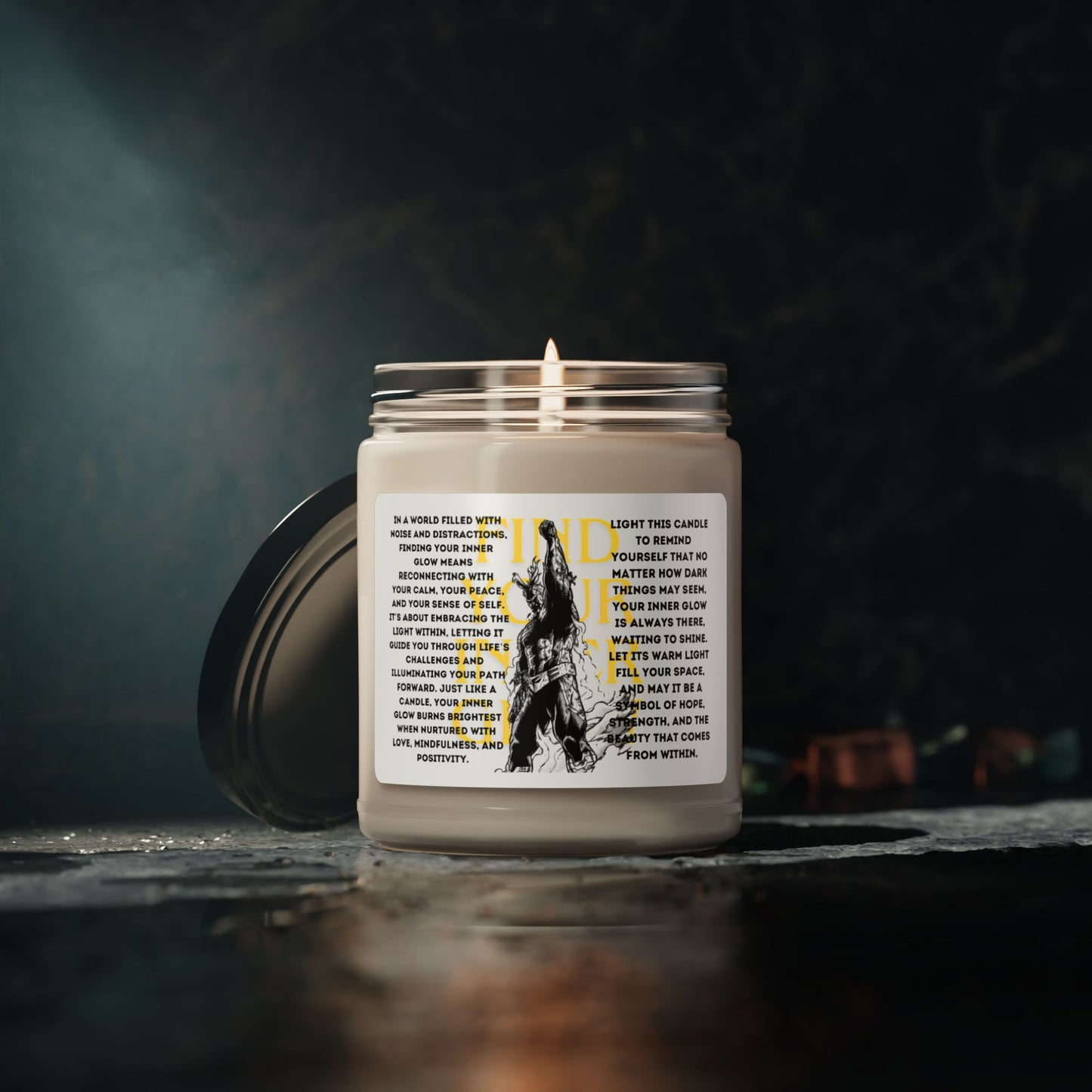 Uplifting 9oz Soy Candle – Find Your Strength