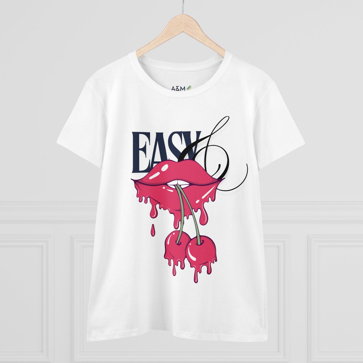 Easy Cherry Lips Tee | Midweight Cotton