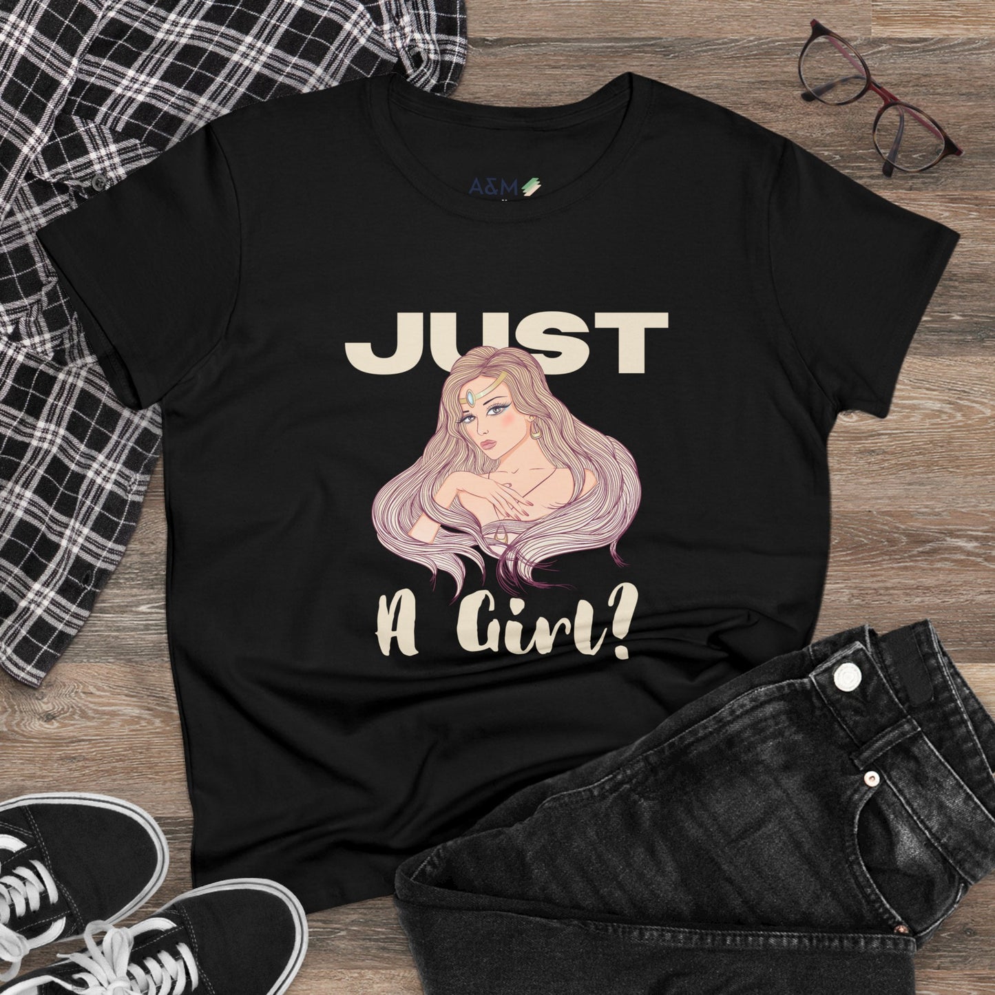 Just a Girl Tee | Empowering Feminine Art