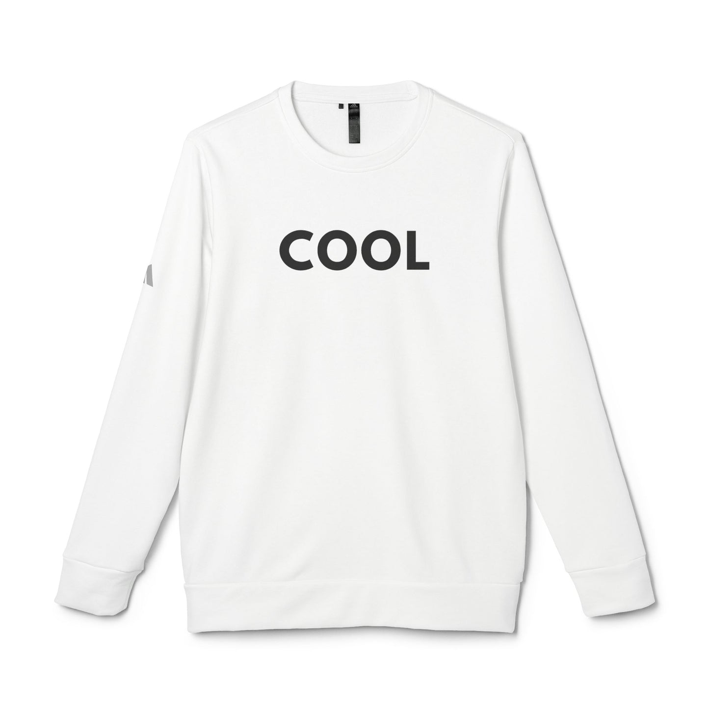 Fleece Sweatshirt - Adidas 'COOL' White - Minimalist Design for Casual Comfort